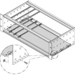 TRITON SCHROFF Asennuslevy 19 kaappiin ja moduulikaappiin, 84 HP, hyllyn pituus 280 mm