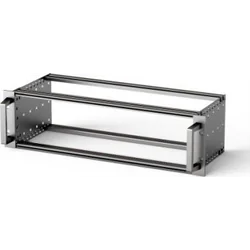 TRITON SCHROFF EuropacPRO 19 module carrier for rear panel, heavy duty, retrofit cover, with handle, 3 U, 235 mm