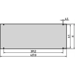 TRITON SCHROFF Inpac πρόσοψη, 3 HU, 2,5 mm, Al, ανοδιωμένο, ακατέργαστες άκρες