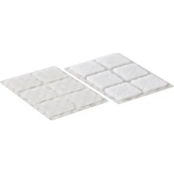 TRITON VELCRO autoadhesivo con ganchos y bucles 25 mm x 25 mm x 24 juegos blanco