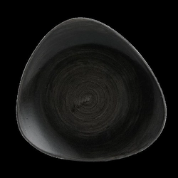 Trojuholníkový tanier Stonecast Patina Iron Black 229mm