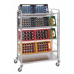 Trolley for beverage crates