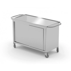 Trolley met kast met schuifdeuren 1100 x 600 x 850 mm POLGAST 440116 440116