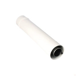 Tubo de chaminé DN 60/100, L=500 gás de combustão branco para caldeiras de condensação e turbo