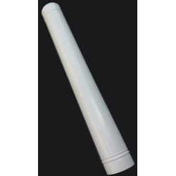 Tubo de chaminé DN 80/125 L=1000 gás de combustão branco para caldeiras de condensação e turbo