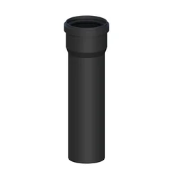 Tubo de chimenea recto de PP L1000mm DN80mm resistente a la radiación UV con junta [EPDM] ONLINE