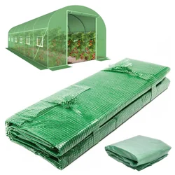 Tunnel foil for greenhouses with green mosquito net windows 2x6x3m