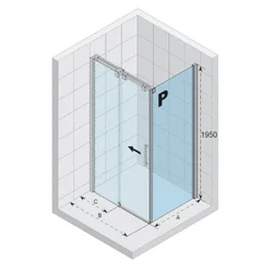 Tuš stijena 90x195 cm desna Riho Ocean GU0302102 - prodaja