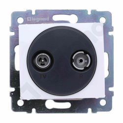 TV-RD socket (star) white Valena