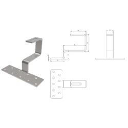 UD-C-110-N - Soporte de techo no ajustable DC1 L110