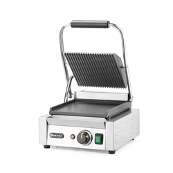 Ühekontaktiga grill, HENDI, soonega ülaosa, sile põhi, 230V/1800W, 310x400x(H)510mm