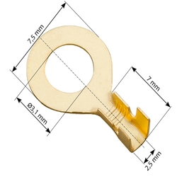 Uisoleret ringstik 3,1/7,5/7 100 Stk