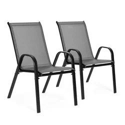 Un ensemble de chaises de jardin pour la terrasse, le balcon, gris