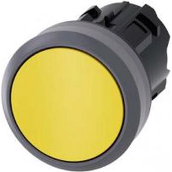 Unidade de botão Siemens 22mm plástico amarelo anti-retorno IP69k Sirius ACT (3SU1030-0AA30-0AA0)