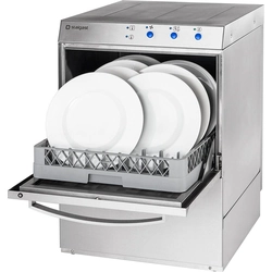 Universāla trauku mazgājamā mašīna 400/230V ar mazgāšanas šķidruma dozatoru, izplūdes sūkni un skalošanas līdzekļa sūkni