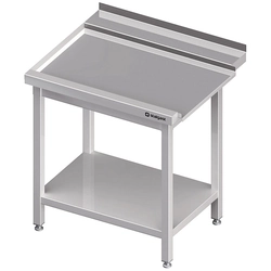 Unloading table (L), with shelf for SILANOS dishwasher 1400x755x880 mm, welded