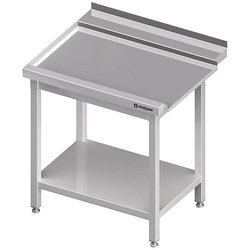 Unloading table (L), with shelf for STALGAST dishwasher 1200x750x880 mm, screwed