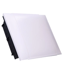 Unterputz-Verteilerkasten PRACTIBOX S 2x12 mit weißen Türen, für Massivwände (24 modular)