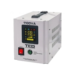 UPS 1100VA/700W pailgintas veikimo laikas naudoja bateriją (nepridedama) TED UPS Expert TED000323
