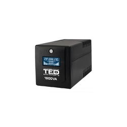 UPS 1600VA/900W LCD Line Interactive AVR 4 schuko Zarządzanie USB TED Electric TED001597