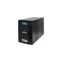 UPS 2200VA/1200W LCD Line Interactive AVR 3 Schuko 4x7Ah TED Électrique TED001610