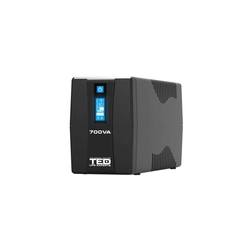 UPS 700VA/400W LCD Line Interactive AVR 2 schuko USB Gestion TED Électrique TED003959