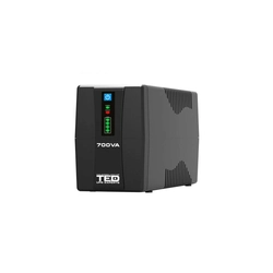 UPS 700VA/400W LED Line Interactive AVR 2 schuko TED Elettrico TED003966