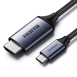 USB-C – HDMI adapterio laidas 2.1 8K 60Hz 1.5m pilkas