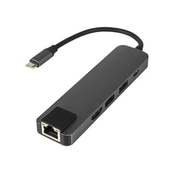 USB-C HUB RJ45 + Προσαρμογέας δικτύου HDMI