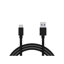 USB prievadas 3.0 A – USB-C 0,5m juodas