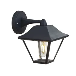 V-TAC Outdoor wall light, E27, glass + aluminum