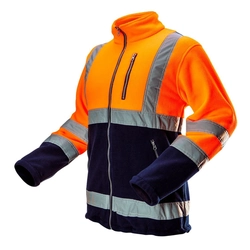 Varningsjacka i fleece, orange, storlek XL