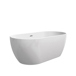 Vasca da bagno centro stanza Ravak Freedom O, 1690x800 bianca con accessori cromati