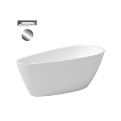 Vasca da bagno freestanding Besco Goya A-line 170 dotata di sifone con troppopieno cromato - AGGIUNTIVO 5% SCONTO PER CODICE BESCO5