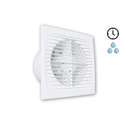 Ventilatore bagno estraibile Tecnosystemi, Open-TH con timer e sensore umidità