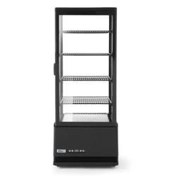 Vetrina refrigerata con illuminazione, 98L Hendi nero