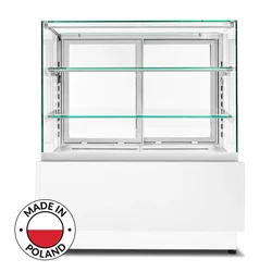 Vetrina refrigerata pasticceria Dolce Visione Premium Breve 1300 | interni in acciaio inossidabile | versione ridotta | 1300x670x1110