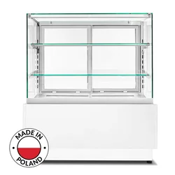 Vetrina refrigerata pasticceria Dolce Visione Premium Breve 900 | interni in acciaio inossidabile | versione ridotta | 900x690x1110+/-10 mm