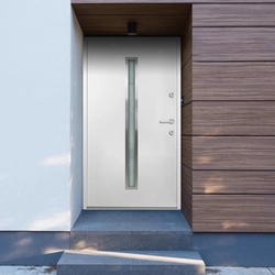 vidaXL Aluminum Exterior Door White 90 x 200 cm