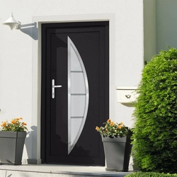 vidaXL Entrance Door Anthracite 98x200 cm, PVC
