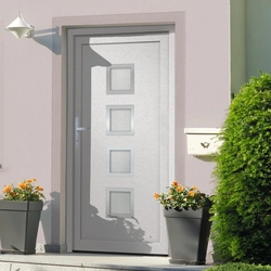 vidaXL Entrance Door White 88x200 cm, PVC