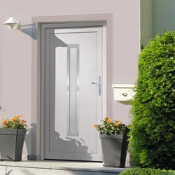 vidaXL Entrance Door White 88x200 cm, PVC