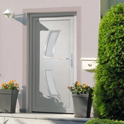 vidaXL Entrance Door White 98x208 cm, PVC