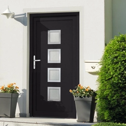 vidaXL Exterior Door Anthracite 98x190 cm, PVC