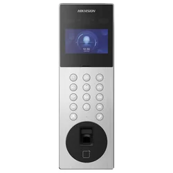 Vídeo porteiro TCP/IP, 4.3" touch screen, 2x 2MP, Reconhecimento facial, Cartão, Alarme - HIKVISION DS-KD9203-ME6