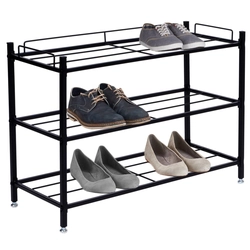 VIENA 3 horizontal loft shoe shelf, black