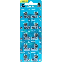 Vinnic Batteri LR41 10 st.