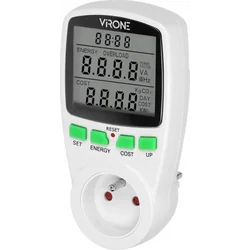 Virone Wattmètre à tarif unique Virone EM-4 16A 3680W