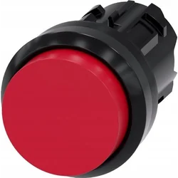 Висок бутон Siemens 22mm кръгъл пластмасов червен с пружинно връщане 3SU1000-0BB20-0AA0