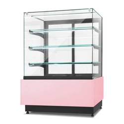 Vitrina de confeitaria neutra Dolce Visione Neutro Premium 1300 | 1300x690x1300 mm Qualidade Restaurada